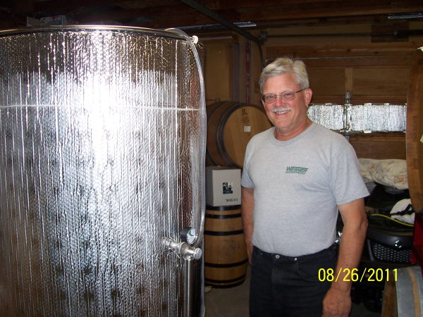 Retired Winery employee brewing up some wines